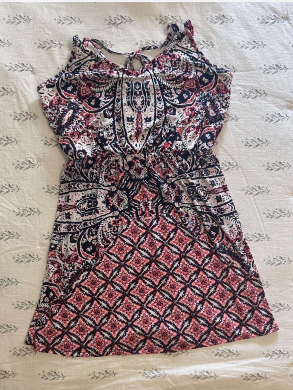 Womens Maurices Mini Dress Pink/Multicolor Size L EUC